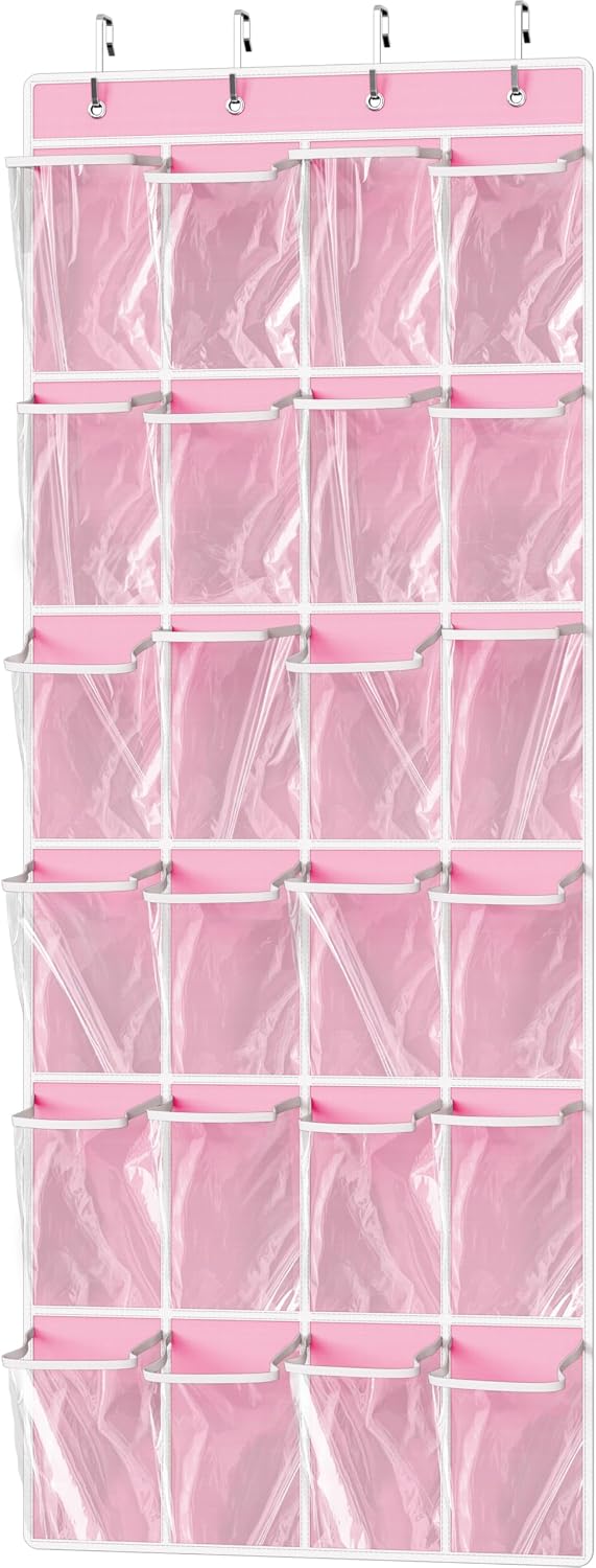 Pink Over-Door Shoe Organizer