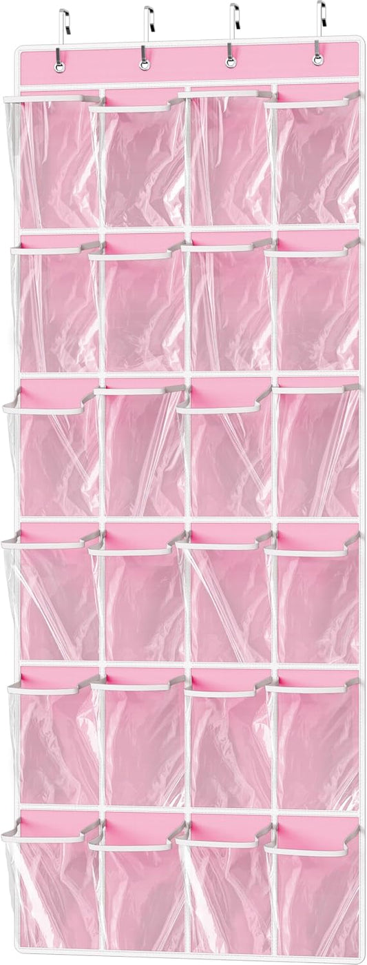 Pink Over-Door Shoe Organizer