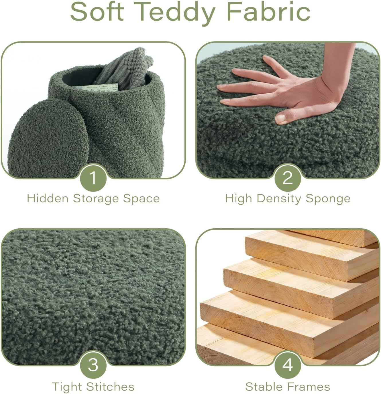 Chic Padded Ottoman with Storage