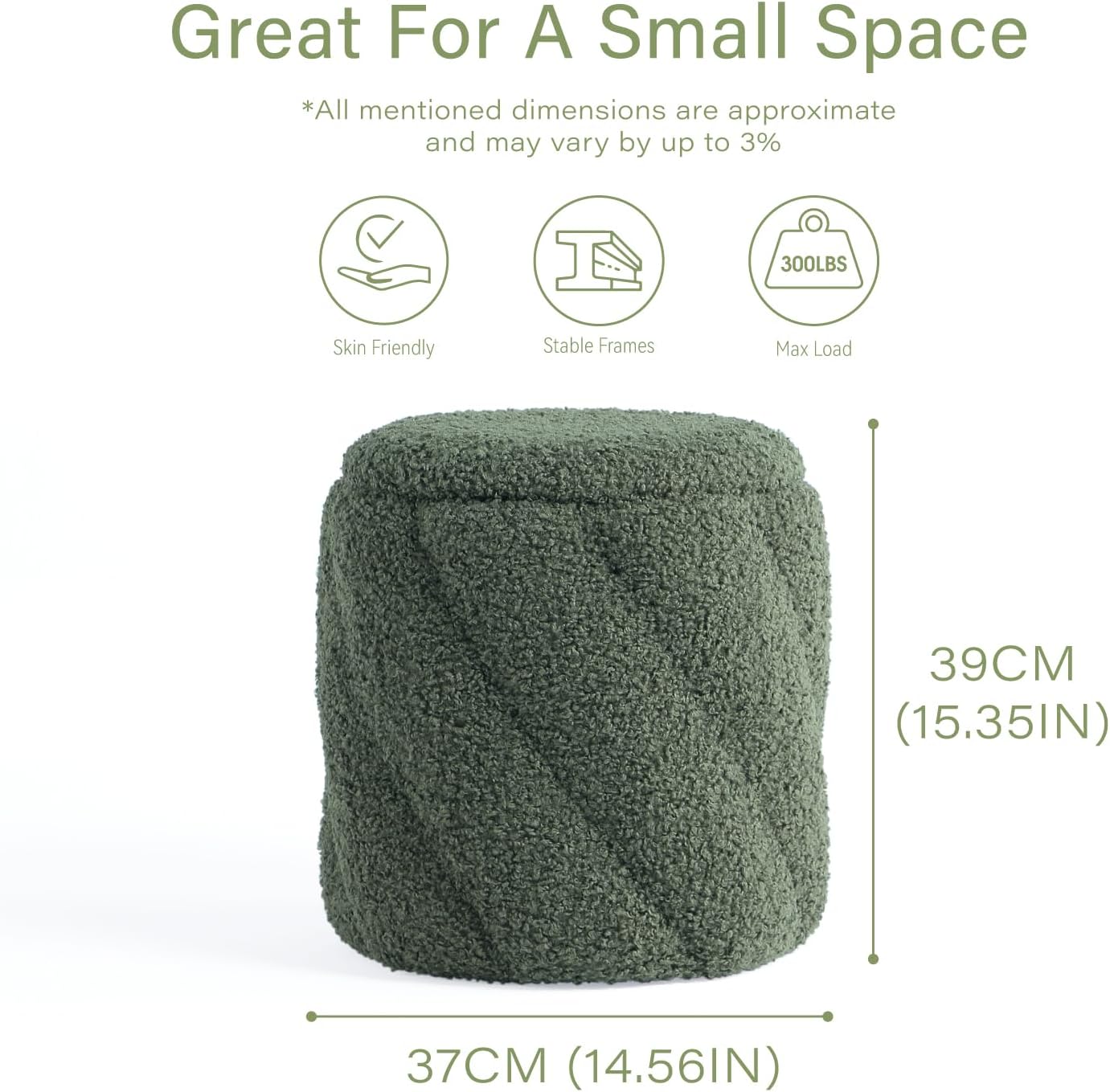 Chic Padded Ottoman with Storage