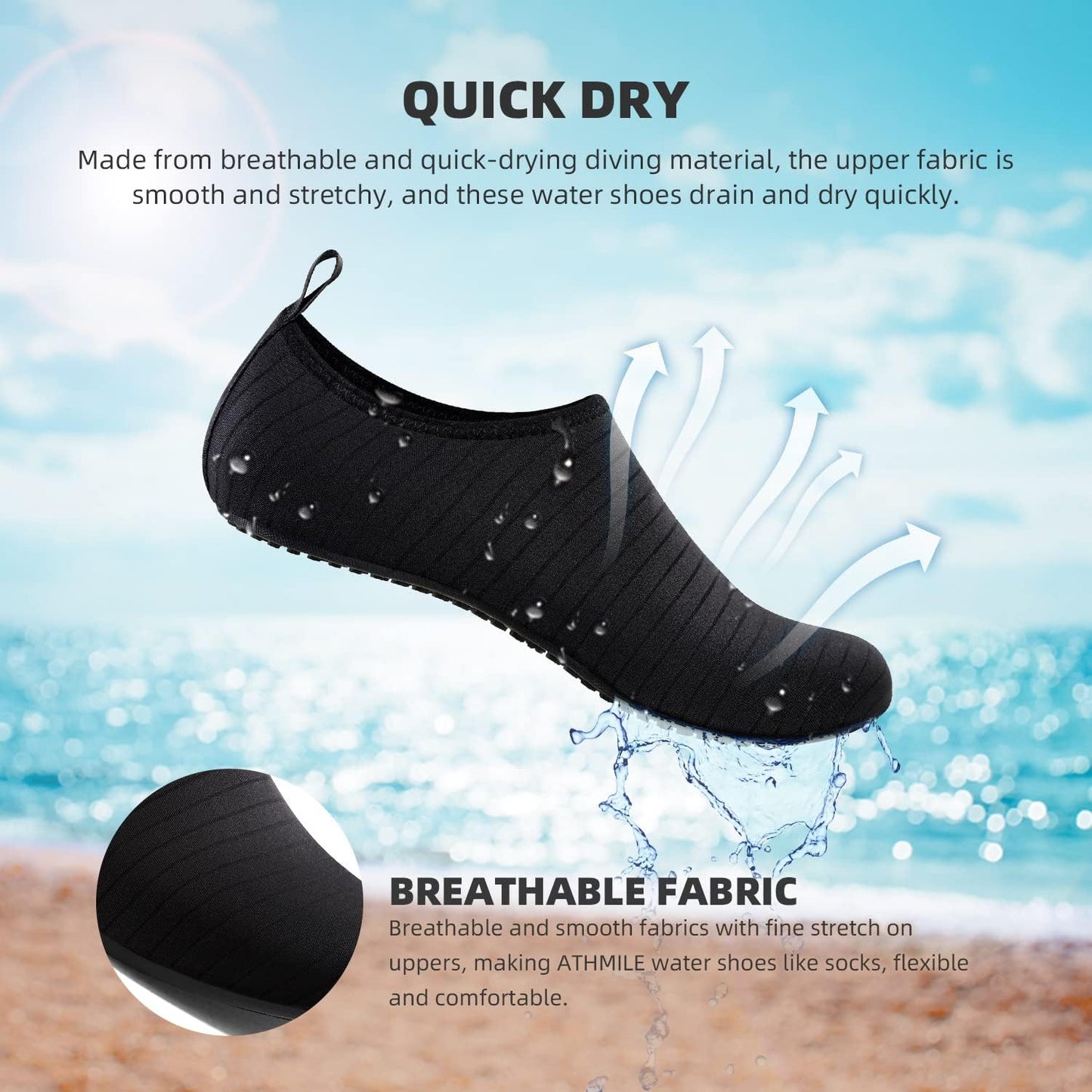 Quick-Dry Aqua Slip-On Shoes