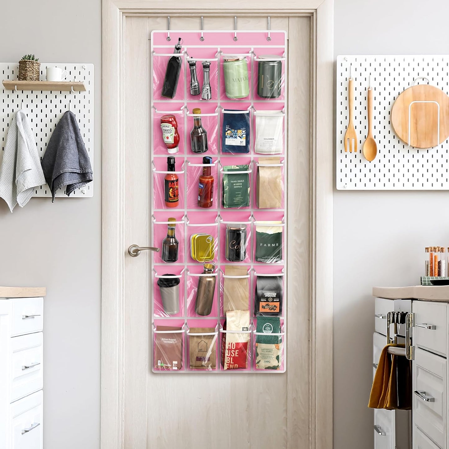 Pink Over-Door Shoe Organizer