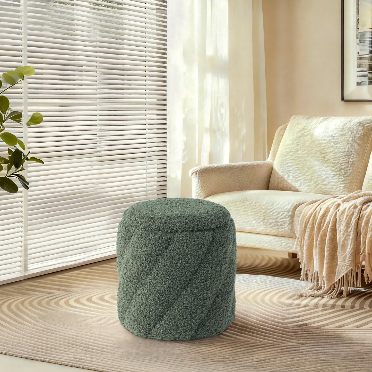 Chic Padded Ottoman with Storage